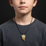 Authentic Mosasaur tooth pendant fossil from Morocco