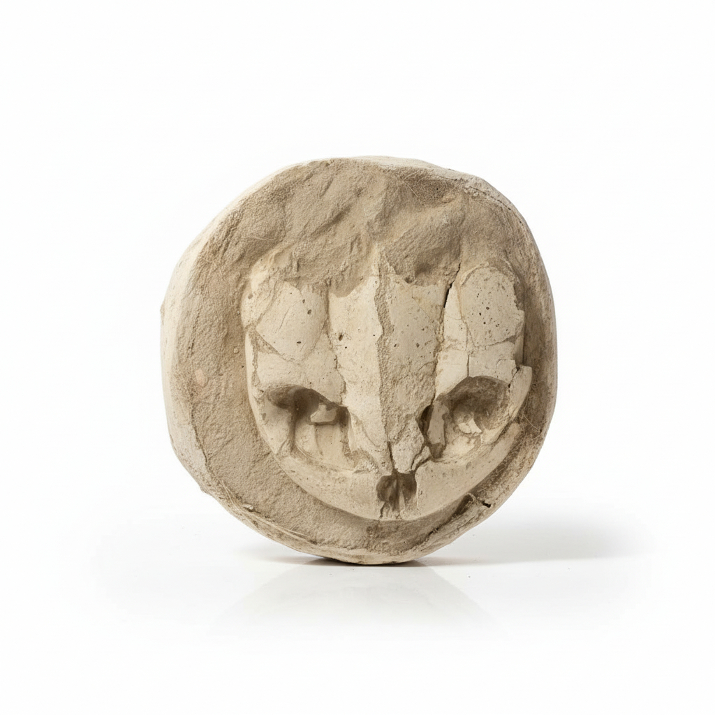 authentic white turtle skull from cretaceous period (5) Fossil Turtle Skull – Rare Late Cretaceous North African Specimen - Image 1